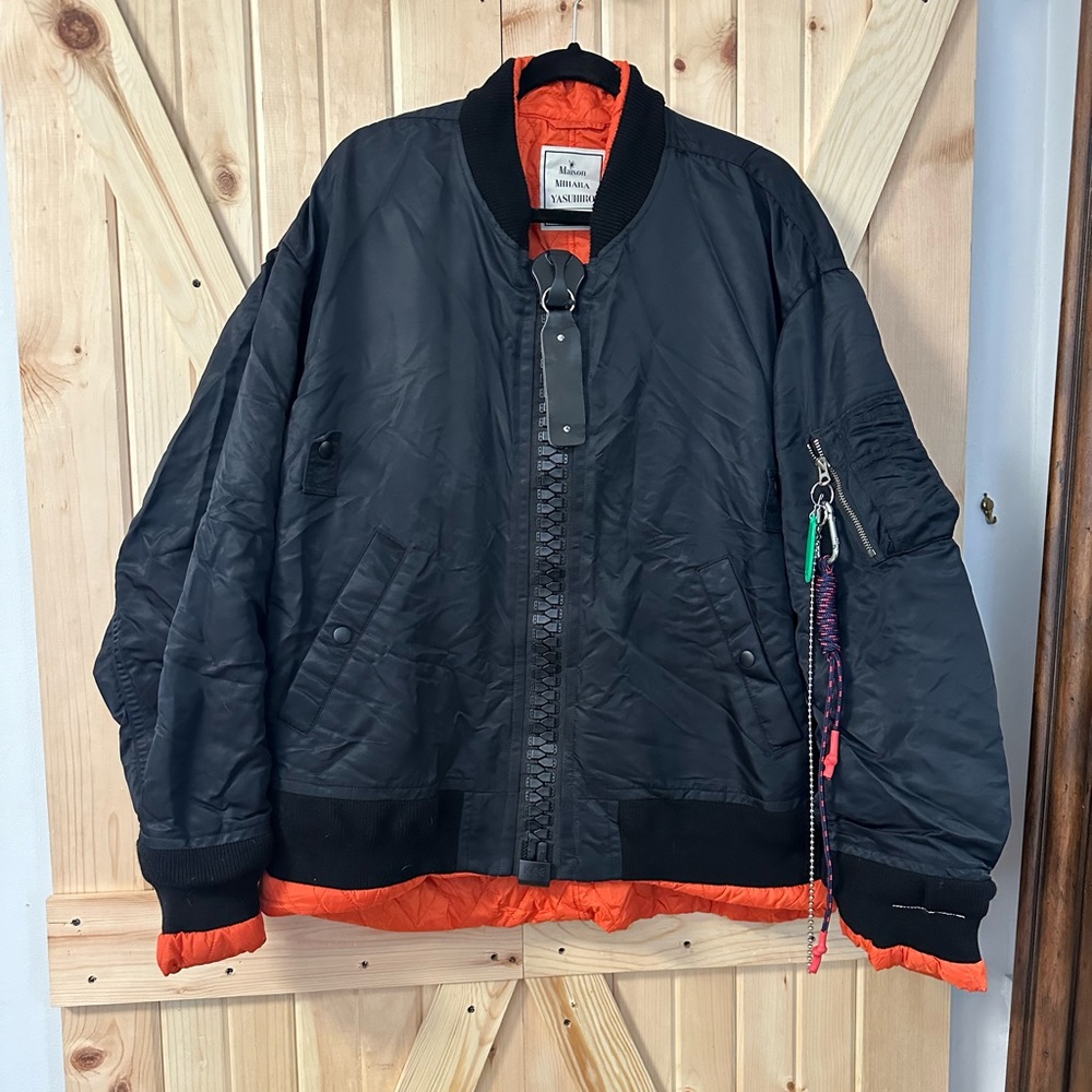 MAISON MIHARA YASUHIRO OVERSIZED ZIP FLIGHT JACKET